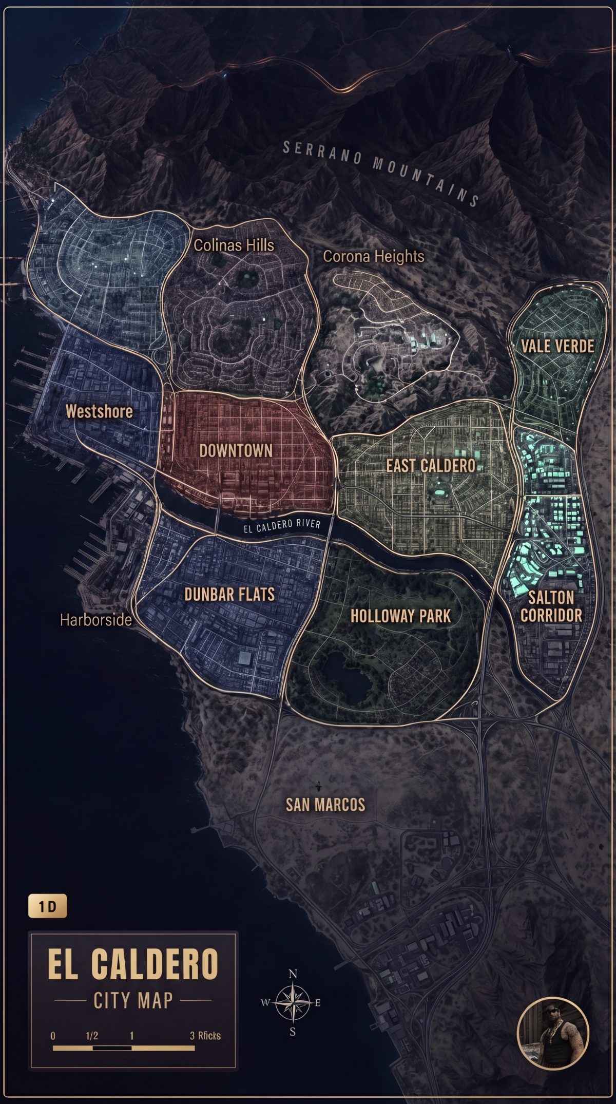 Illustrated overview of El Caldero
